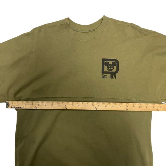 Disney Parks Walt Disney World Olive Army Green Spirit Jersey Size Small - Picture 6 of 7